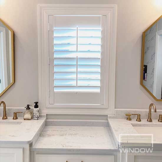 Vinyl Shutters for bathroom