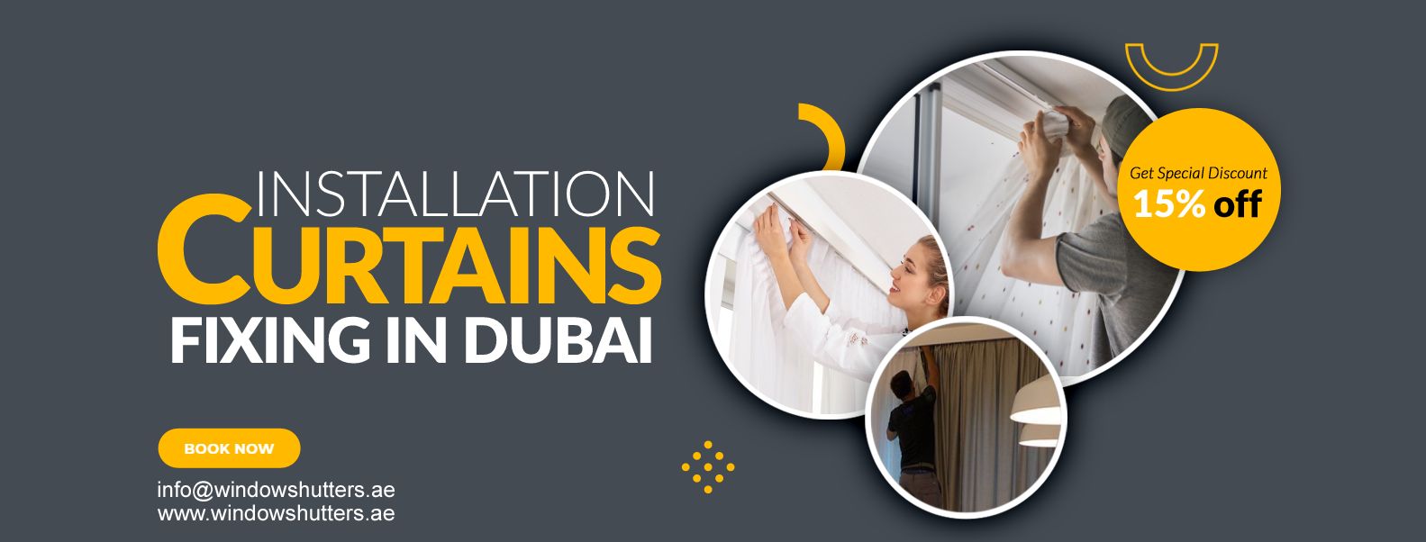 curtains installation and fixing Dubai
