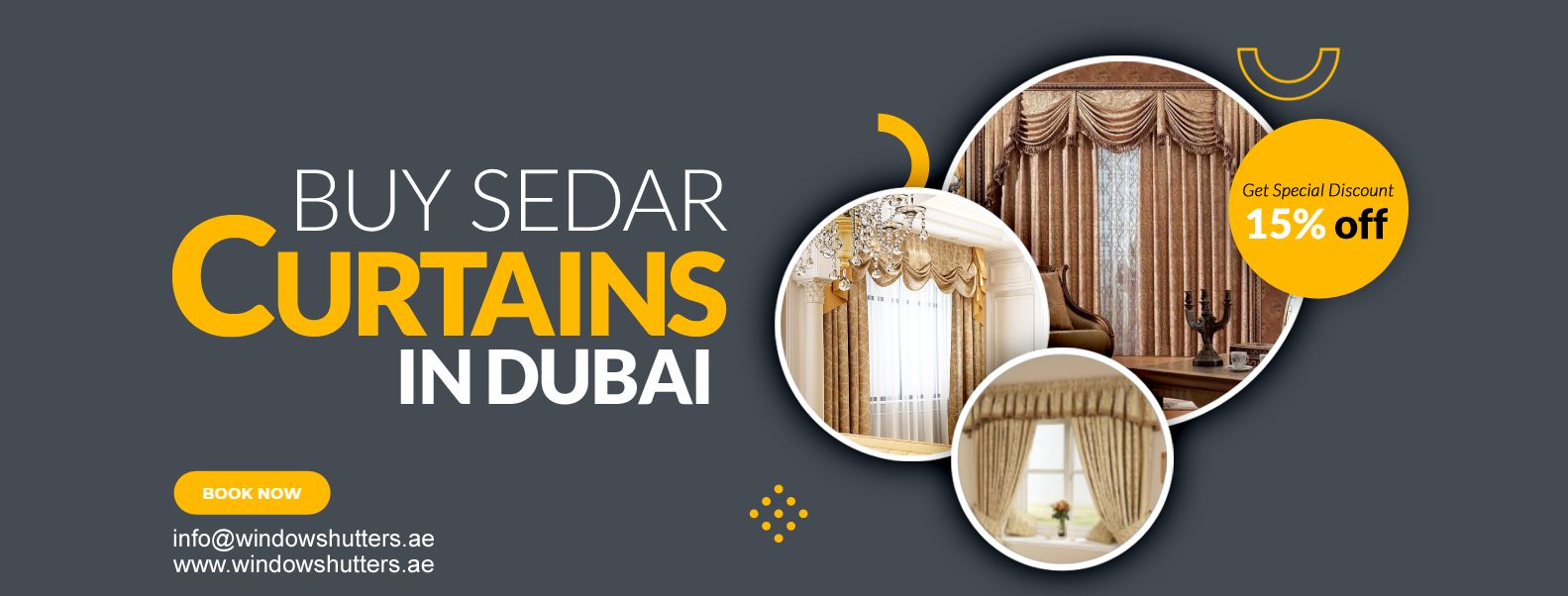 Sedar Curtains Dubai Brand New At Low